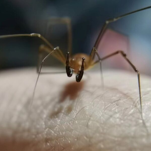 黃體強肢盲蛛 Dady Longlegs Spider ( Opiliones sp. yellow body )