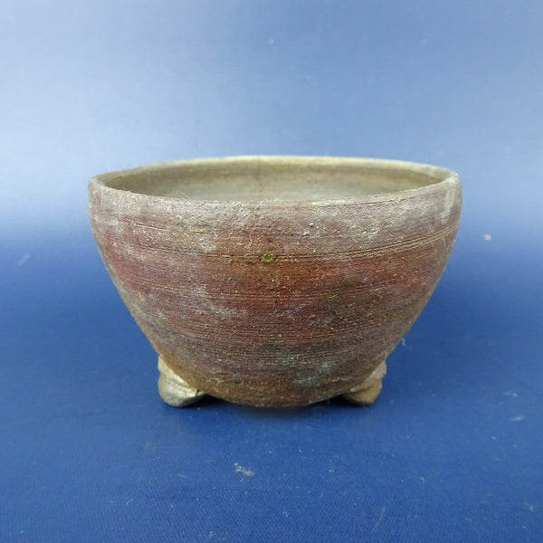 中古盆栽鉢 丹山 小鉢 長辺 約6.8cm 丸鉢 泥鉢  中古鉢 s1127265410