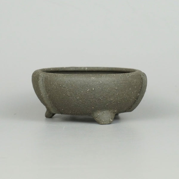 盆栽鉢 虹 平安虹泉 小鉢 長辺 約8cm 丸鉢 釉薬  新品 u1158656458