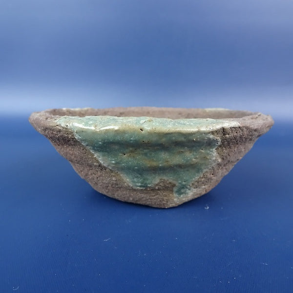 中古盆栽鉢 常滑 竜岳造 小鉢 長辺 約9.8cm 丸鉢 泥鉢  中古鉢 s1163464933