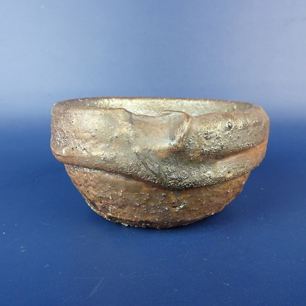 Medieval potted plant bowl, signed あり, small bowl, long frame, about 9cm, marubo bowl, clay bowl, medieval bowl o1163472513