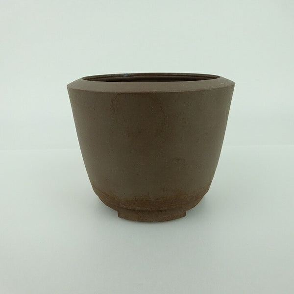 中古 盆栽鉢 常滑 英明 小鉢 長辺 約8cm 丸鉢 泥物  中古鉢 s1164626682