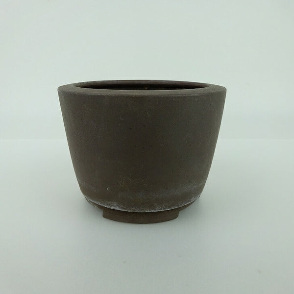 中古 盆栽鉢 常滑 英明 小鉢 長辺 約8cm 丸鉢 泥物  中古鉢 p1164615575