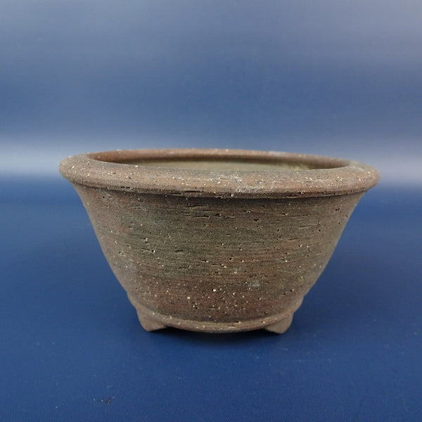 中古盆栽鉢 翠泉造印 小鉢 長辺 約9cm 丸鉢 泥鉢  中古鉢 v1165622117