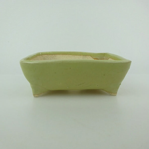 Potted plant bowl with auspicious stone, small long bowl about 11.5cm, rectangular bowl with glaze, new product for viewing w1166162843