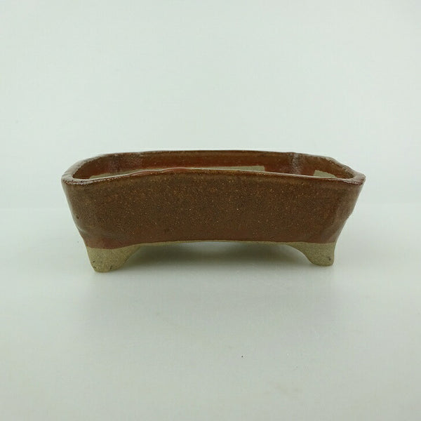 Potted plant bowl Yuki Shoishi small long bowl about 12.5cm rectangular bowl glazed pot for viewing new product q1166169080